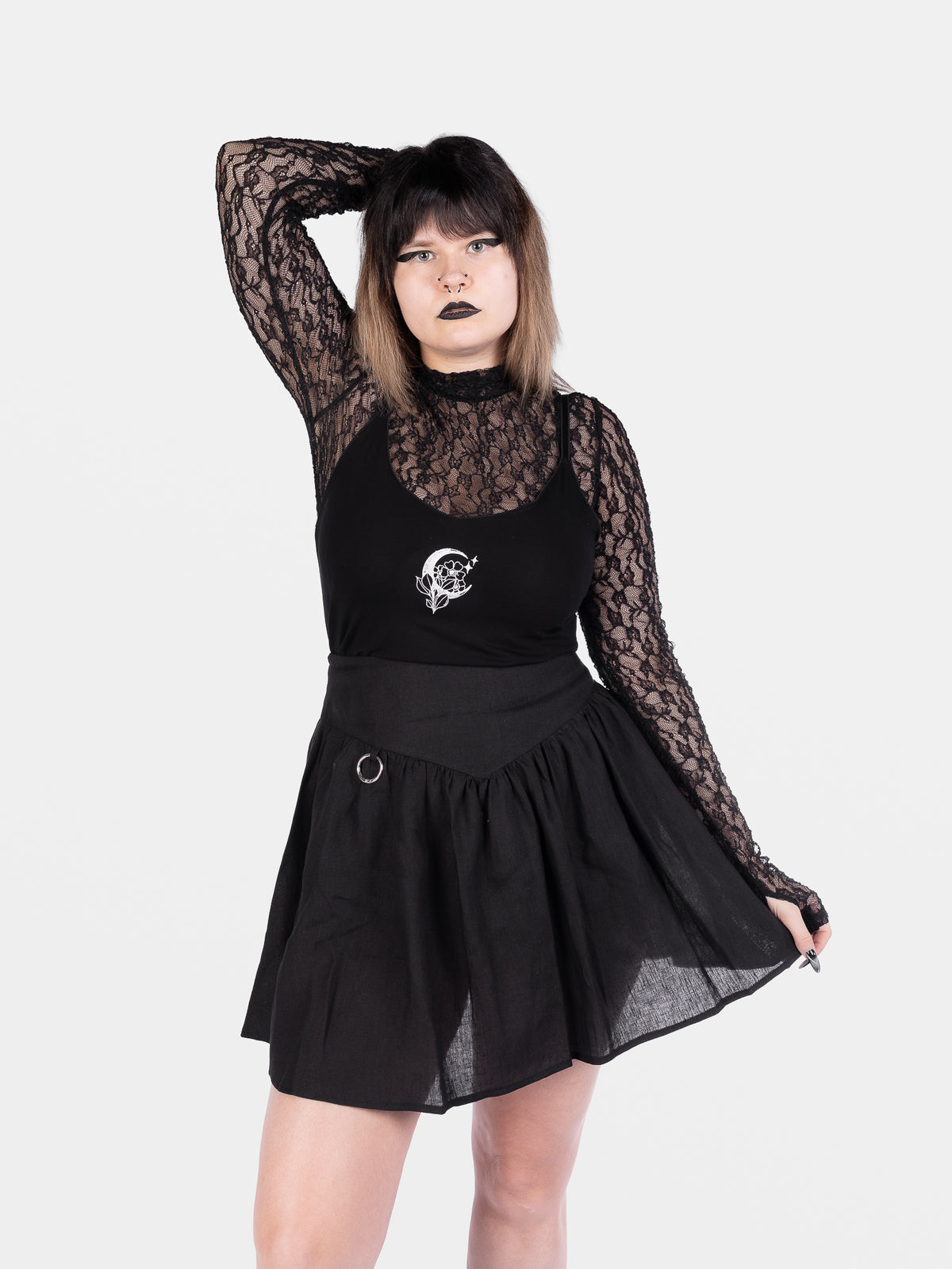 Daredevil Linen Mini Skirt