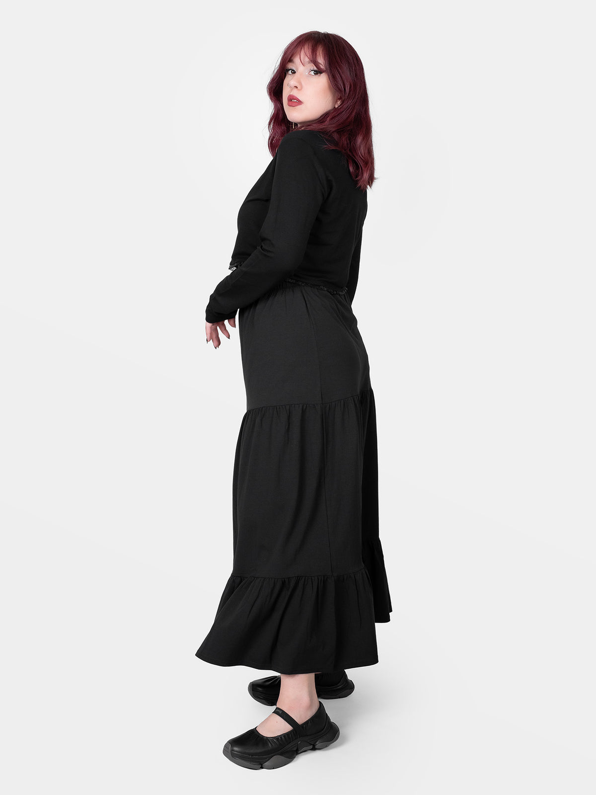 Oblivion Ruffle Midi Skirt
