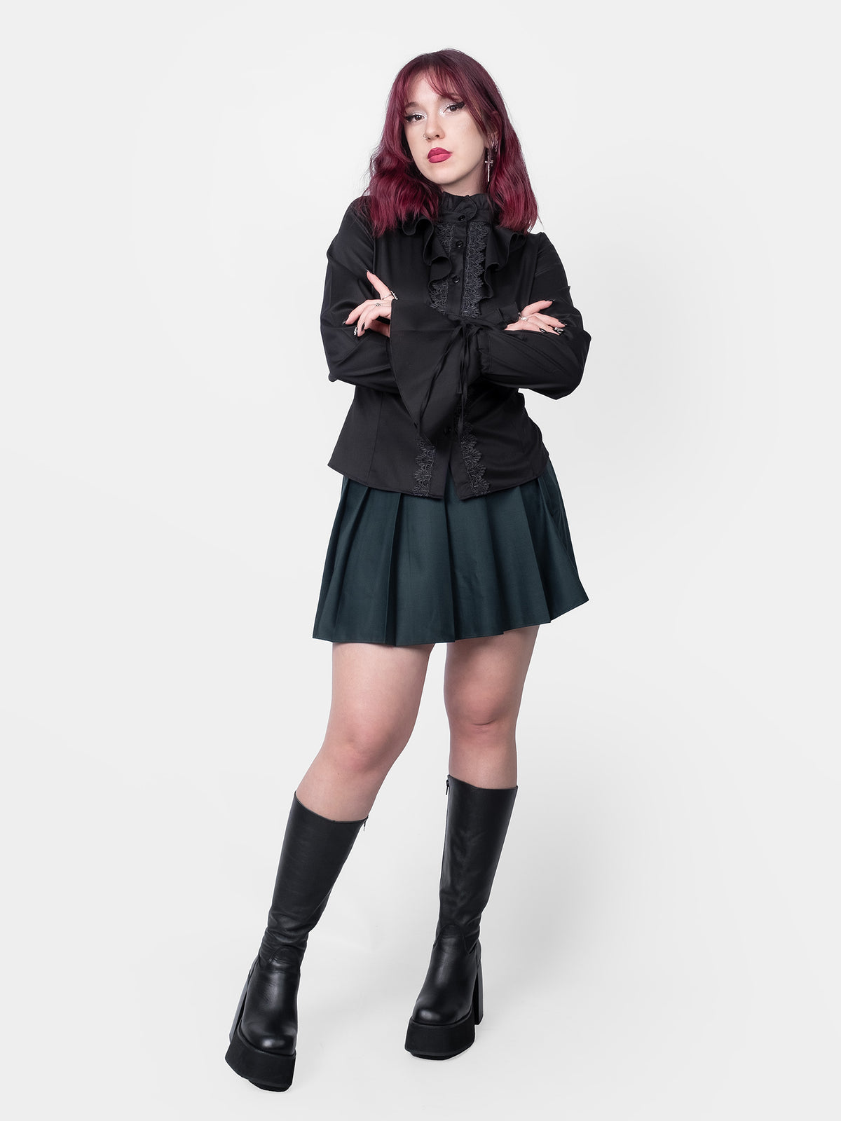 Ciemnozielona tennis skirt