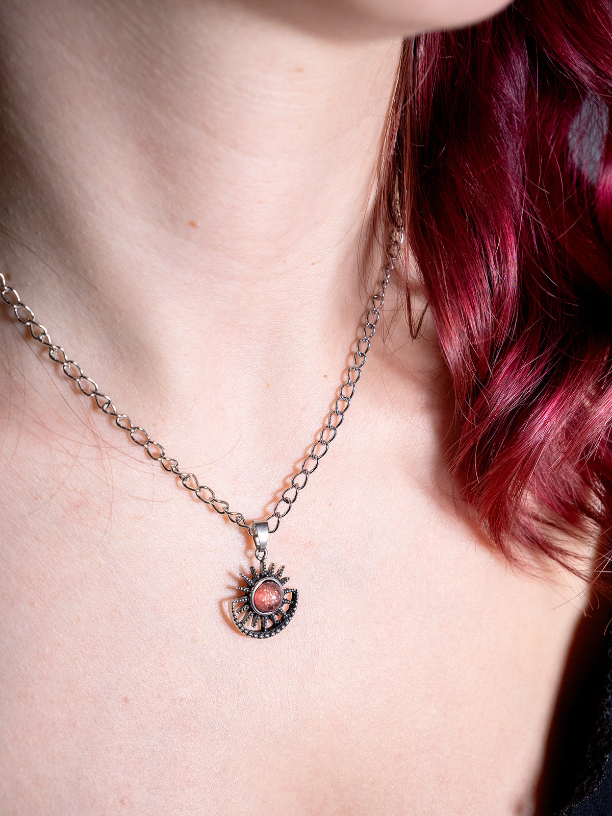 Psyche Strawberry Quartz Necklace