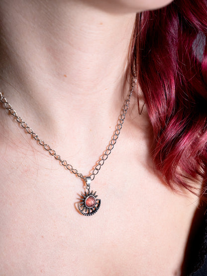 Psyche Strawberry Quartz Necklace