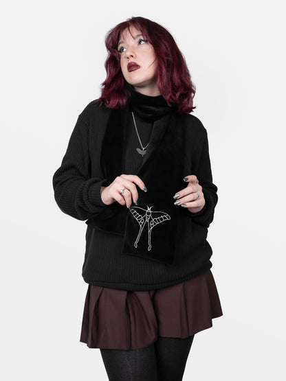 Avelune Embroidered Velvet Scarf 