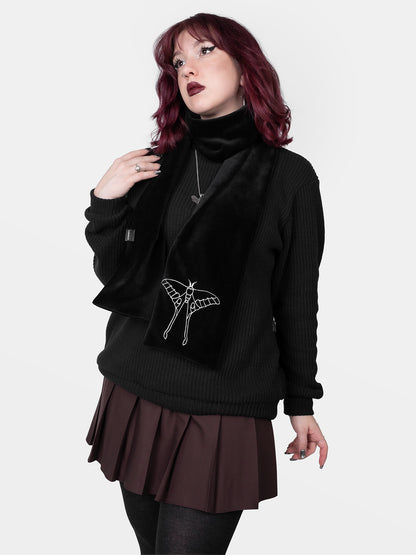 Avelune Embroidered Velvet Scarf 