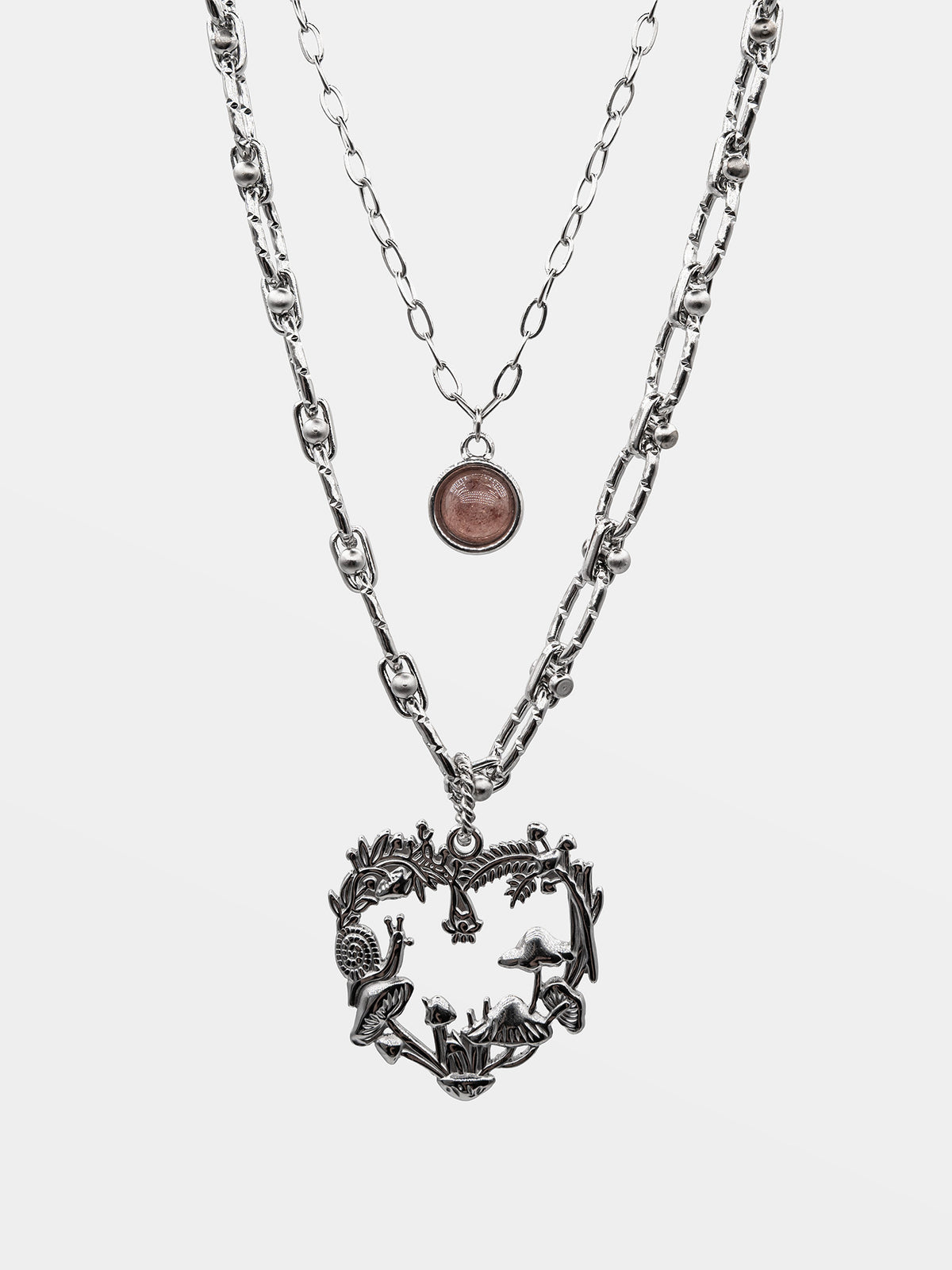 Wildwood Strawberry Quartz Double Necklace