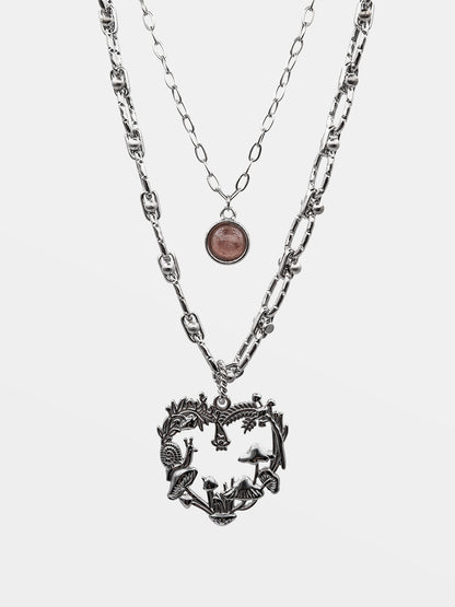 Wildwood Strawberry Quartz Double Necklace