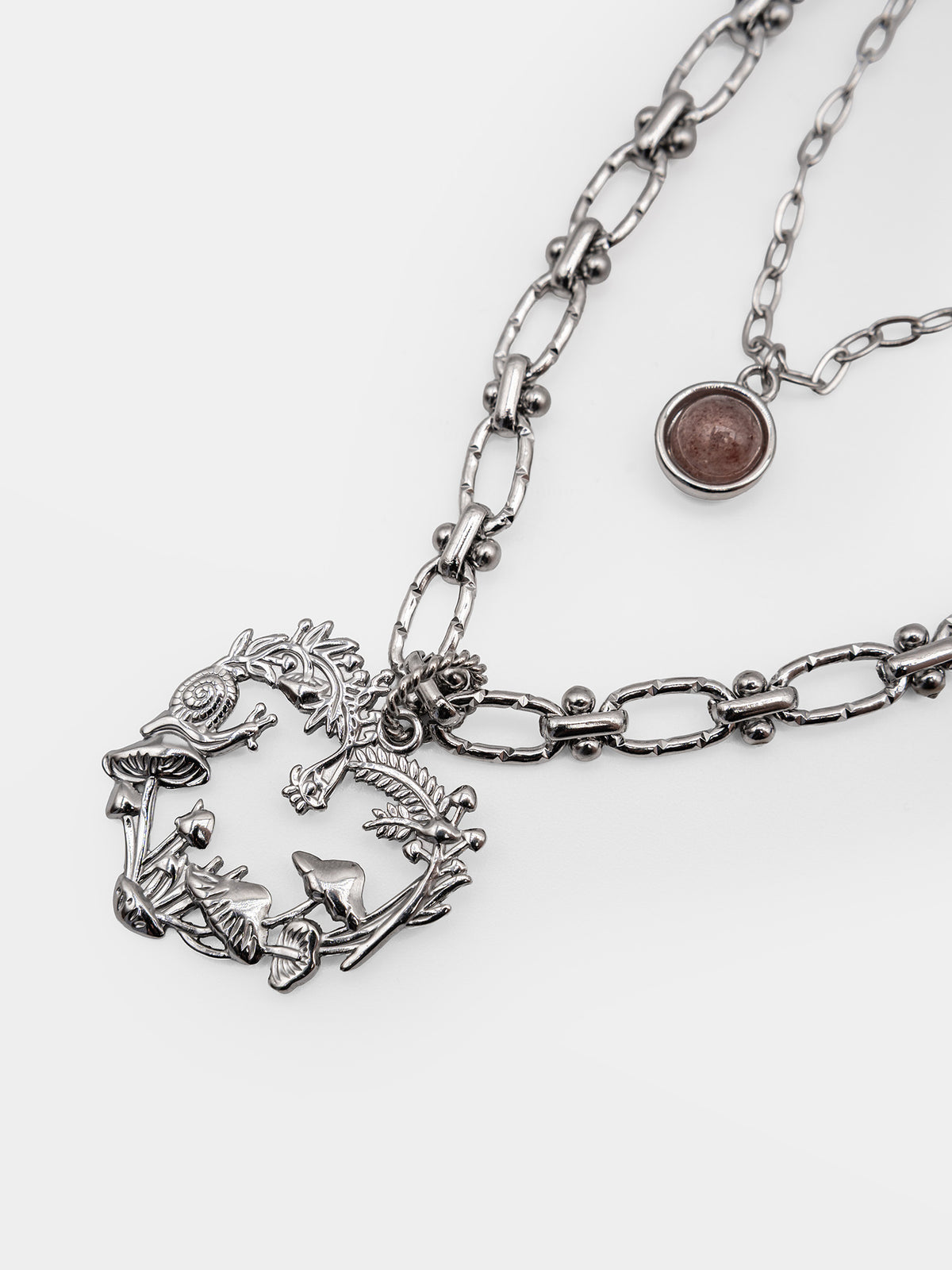 Wildwood Strawberry Quartz Double Necklace