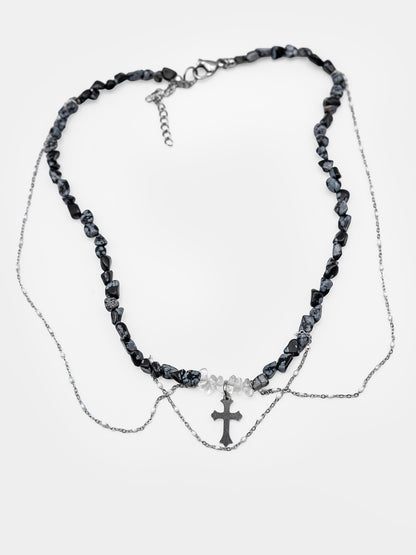 Choker z kamieni naturalnych Disturbed