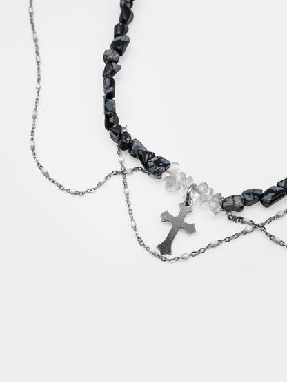 Choker z kamieni naturalnych Disturbed