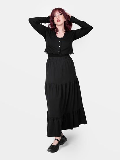 Oblivion Ruffle Midi Skirt