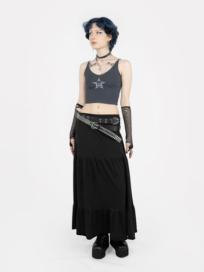 Oblivion Ruffle Midi Skirt