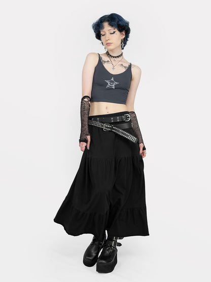 Oblivion Ruffle Midi Skirt
