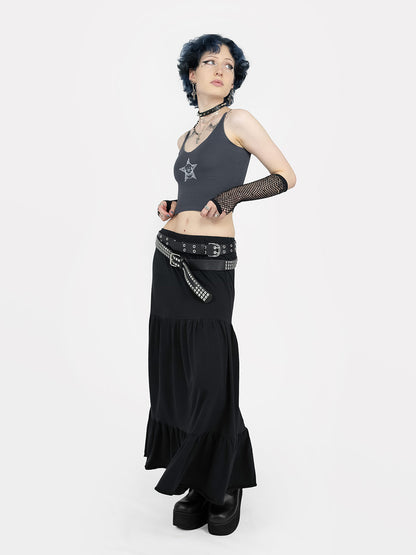 Oblivion Ruffle Midi Skirt