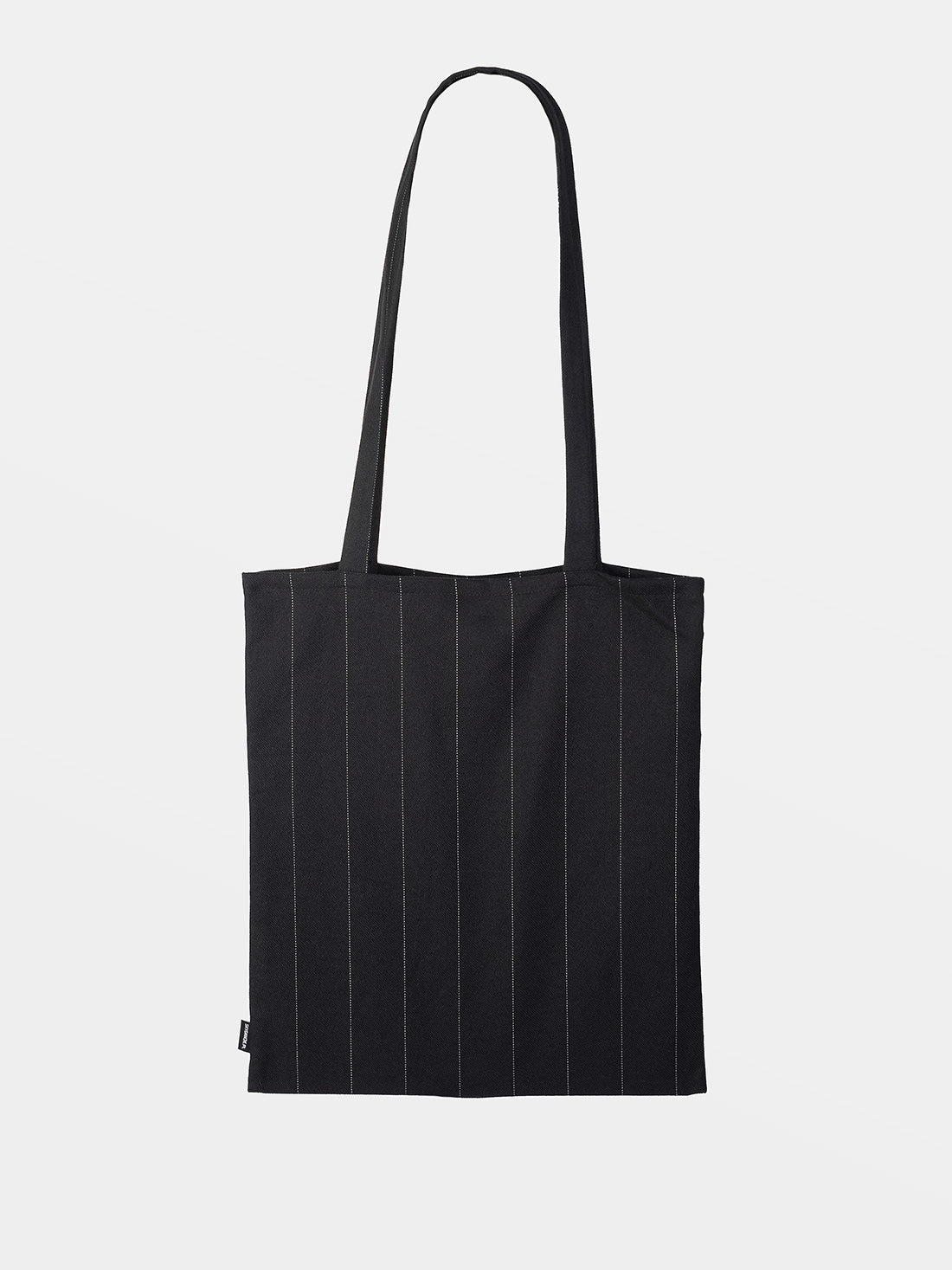 Bag made of leftover striped fabric