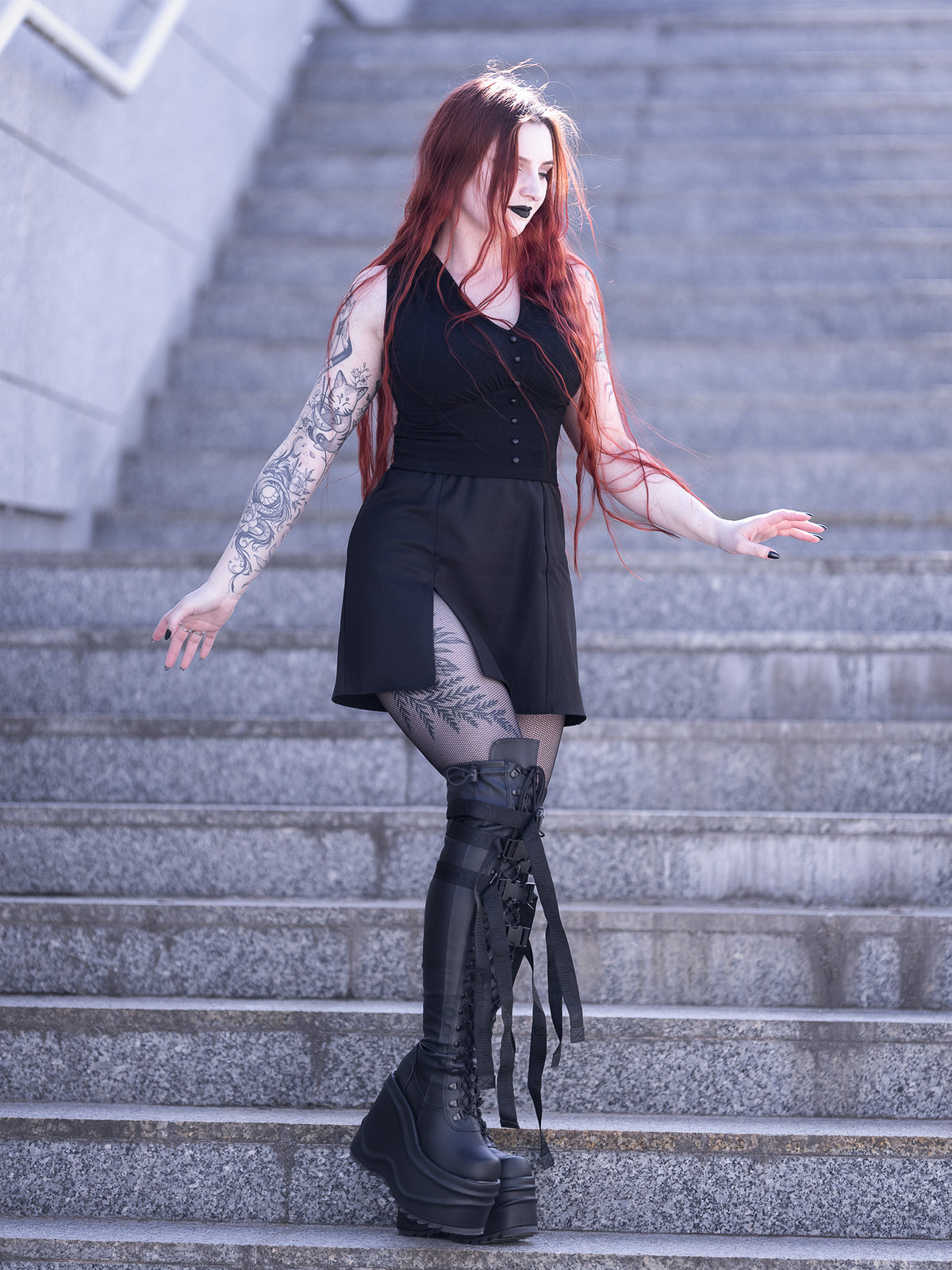 Coven Mini Slit Skirt