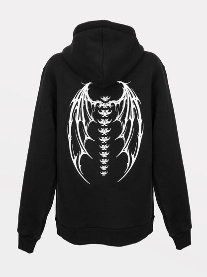Rozpinana bluza z bawełny organicznej Demon Wings