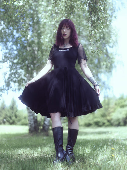 Ornament Tulle Sleeve Dress
