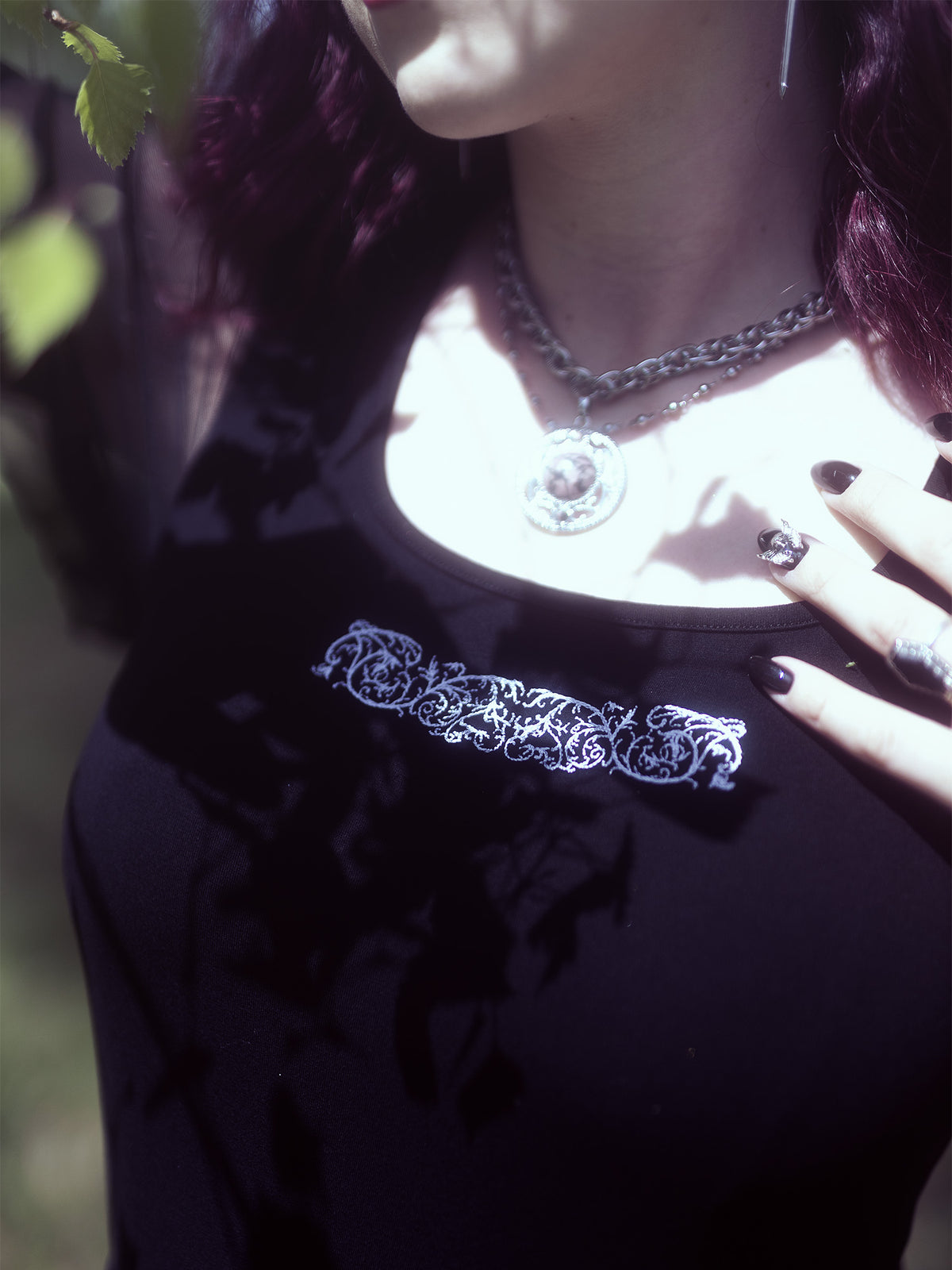Ornament Tulle Sleeve Dress