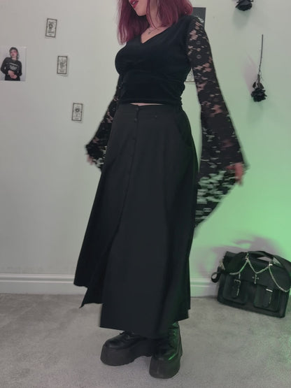 Beatrice Button Maxi Skirt