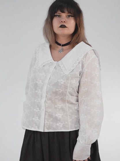 Biała koszula z batystu Katharsis