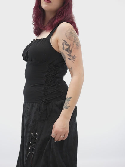 Top milkmaid z wiązaniami Vixen