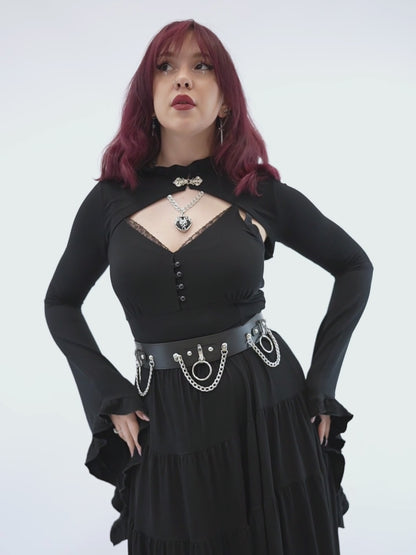 Shrug ze srebrnym zapięciem Yennefer