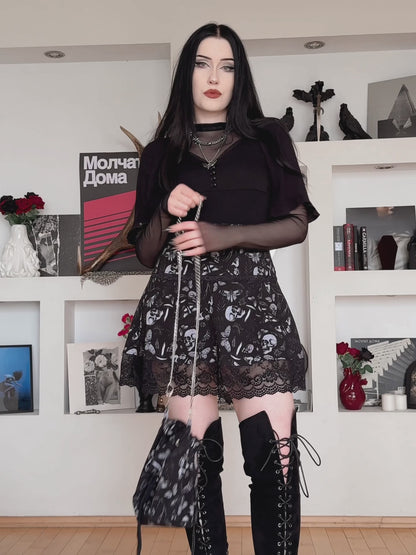 Moonveil Lace Mini Skirt