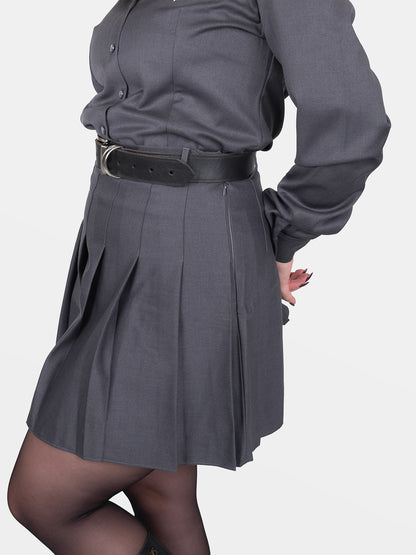 Szara tennis skirt ze szlufkami