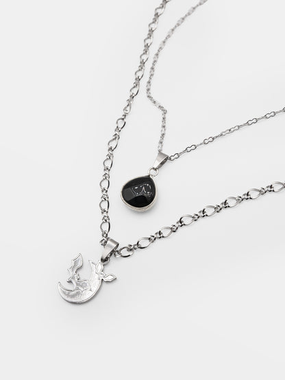 Noctelise Agate Double Necklace