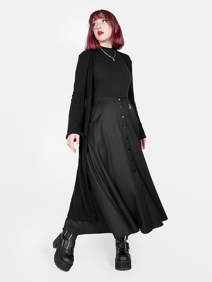Beatrice Button Maxi Skirt