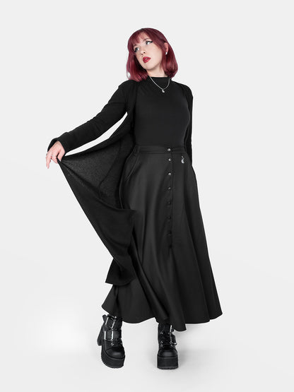 Beatrice Button Maxi Skirt