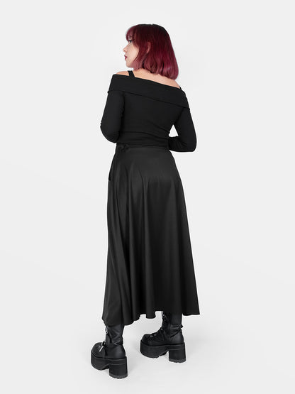Beatrice Button Maxi Skirt