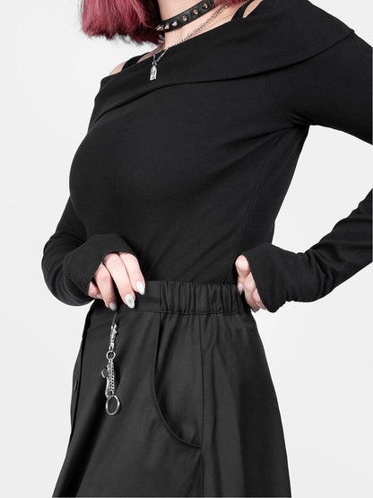 Beatrice Button Maxi Skirt
