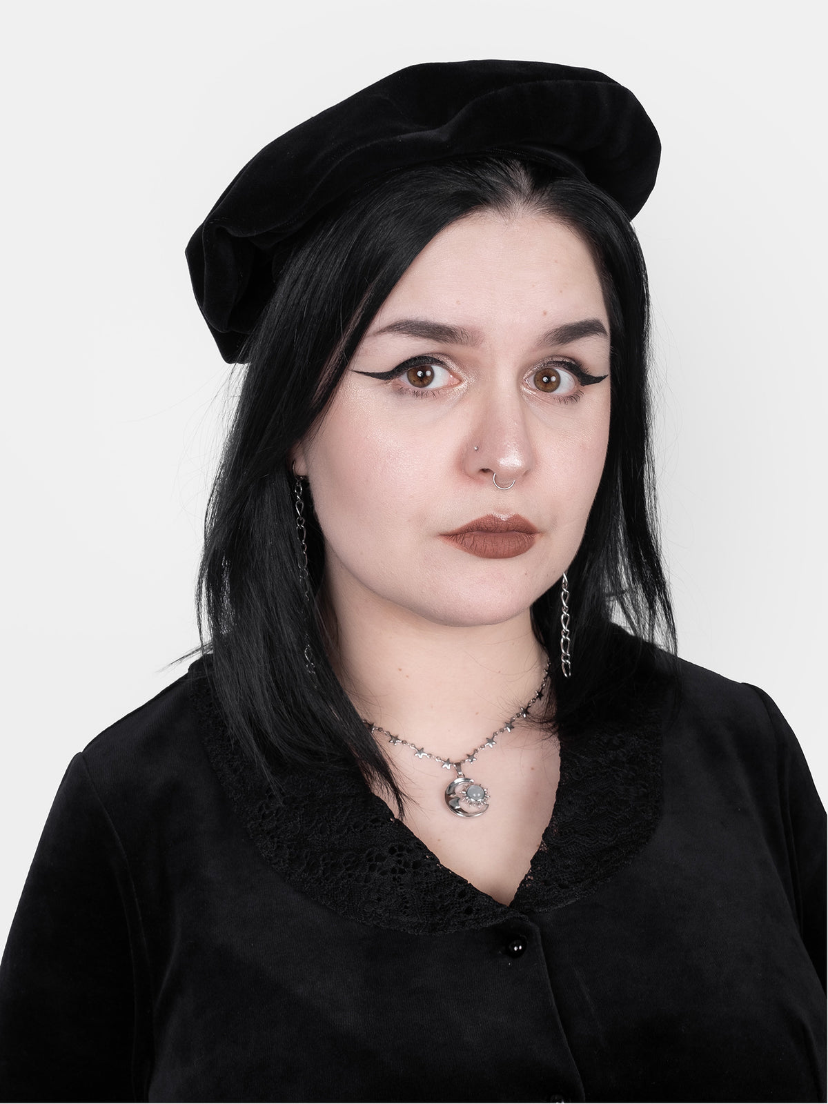 Cotton velour beret
