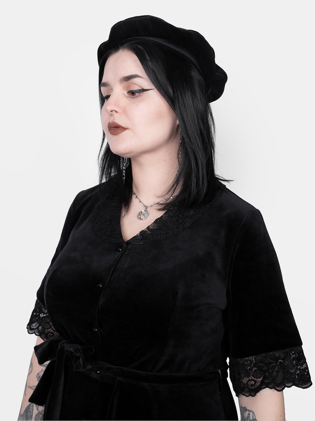 Cotton velour beret