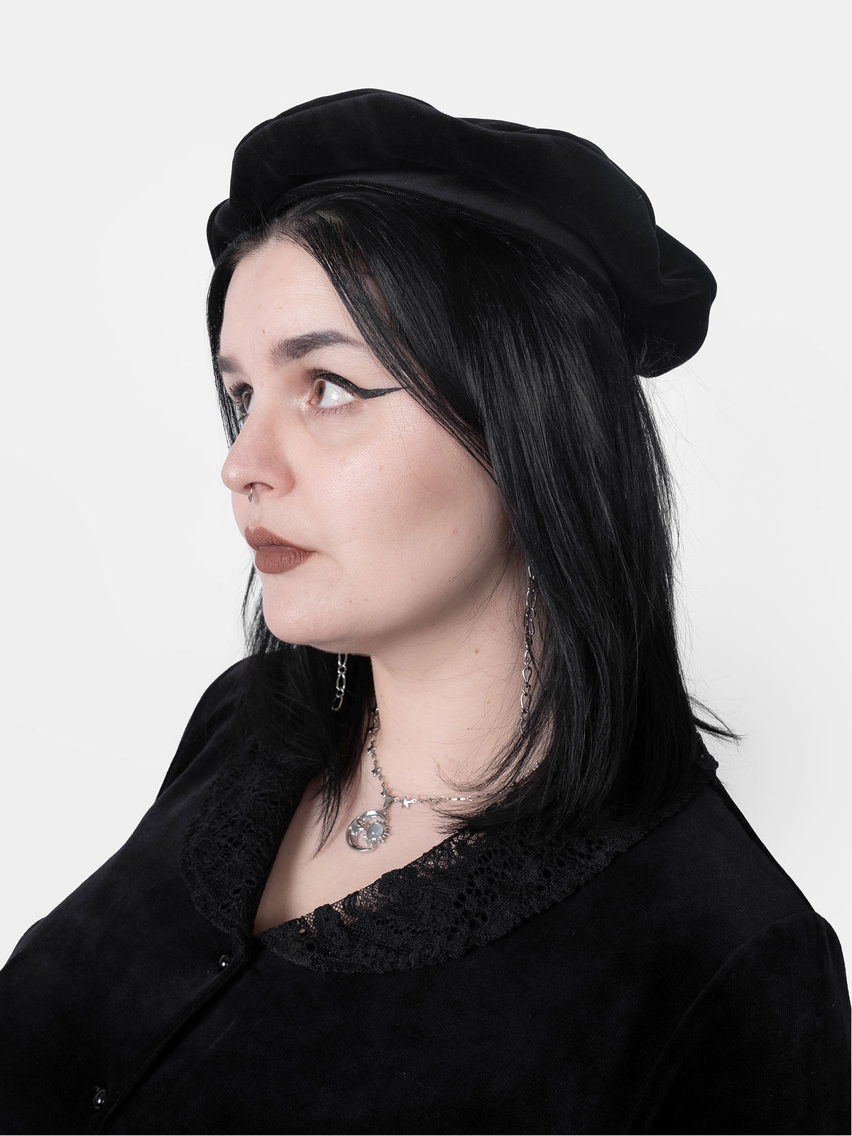 Cotton velour beret