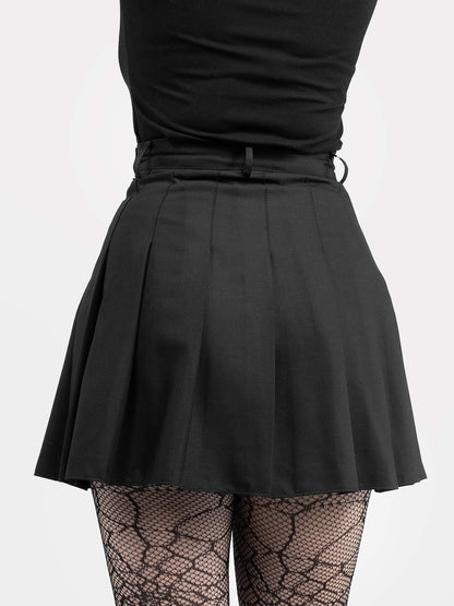 Czarna tennis skirt ze szlufkami