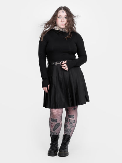 TALL Black tennis skirt with belt loops