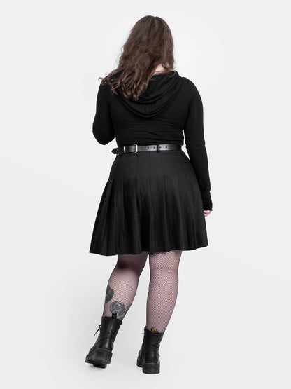 TALL Black tennis skirt with belt loops