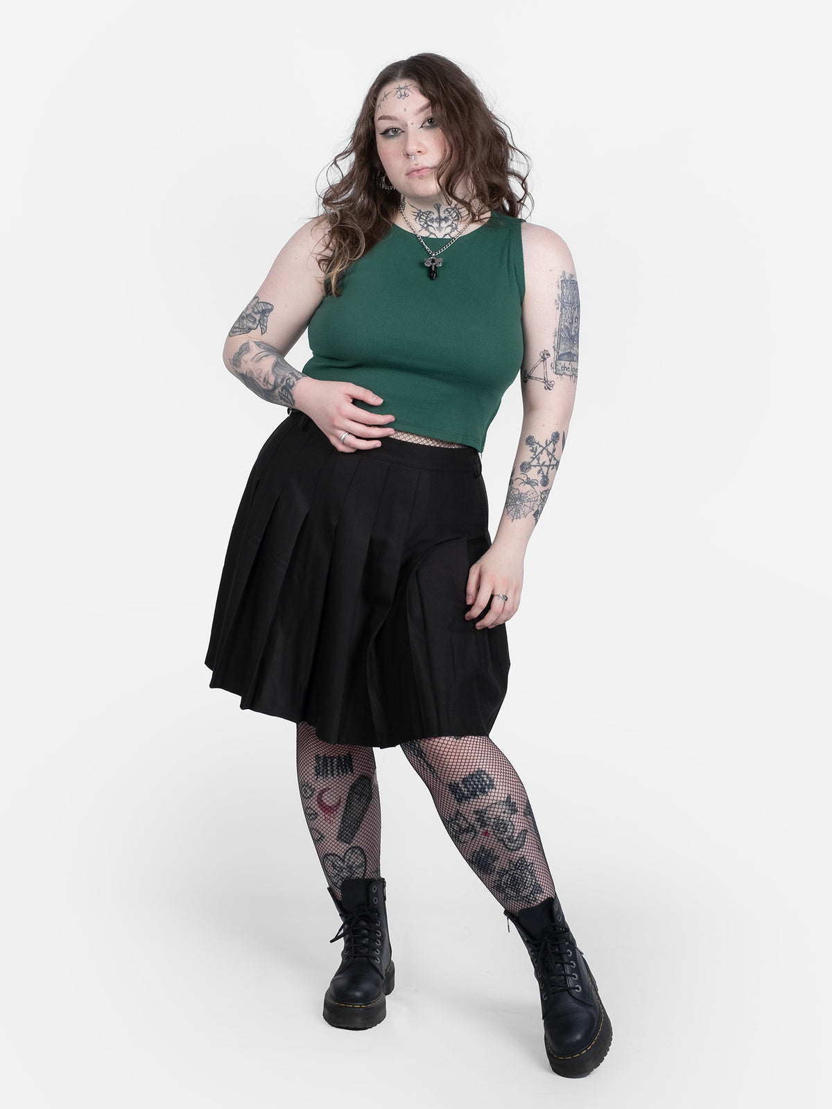 TALL Black tennis skirt with belt loops