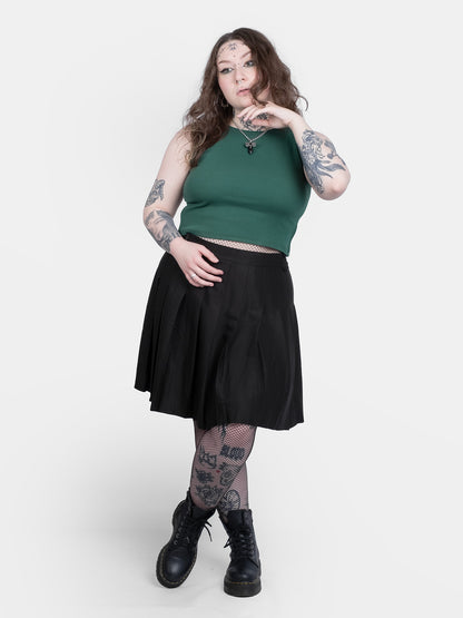 TALL Black tennis skirt with belt loops