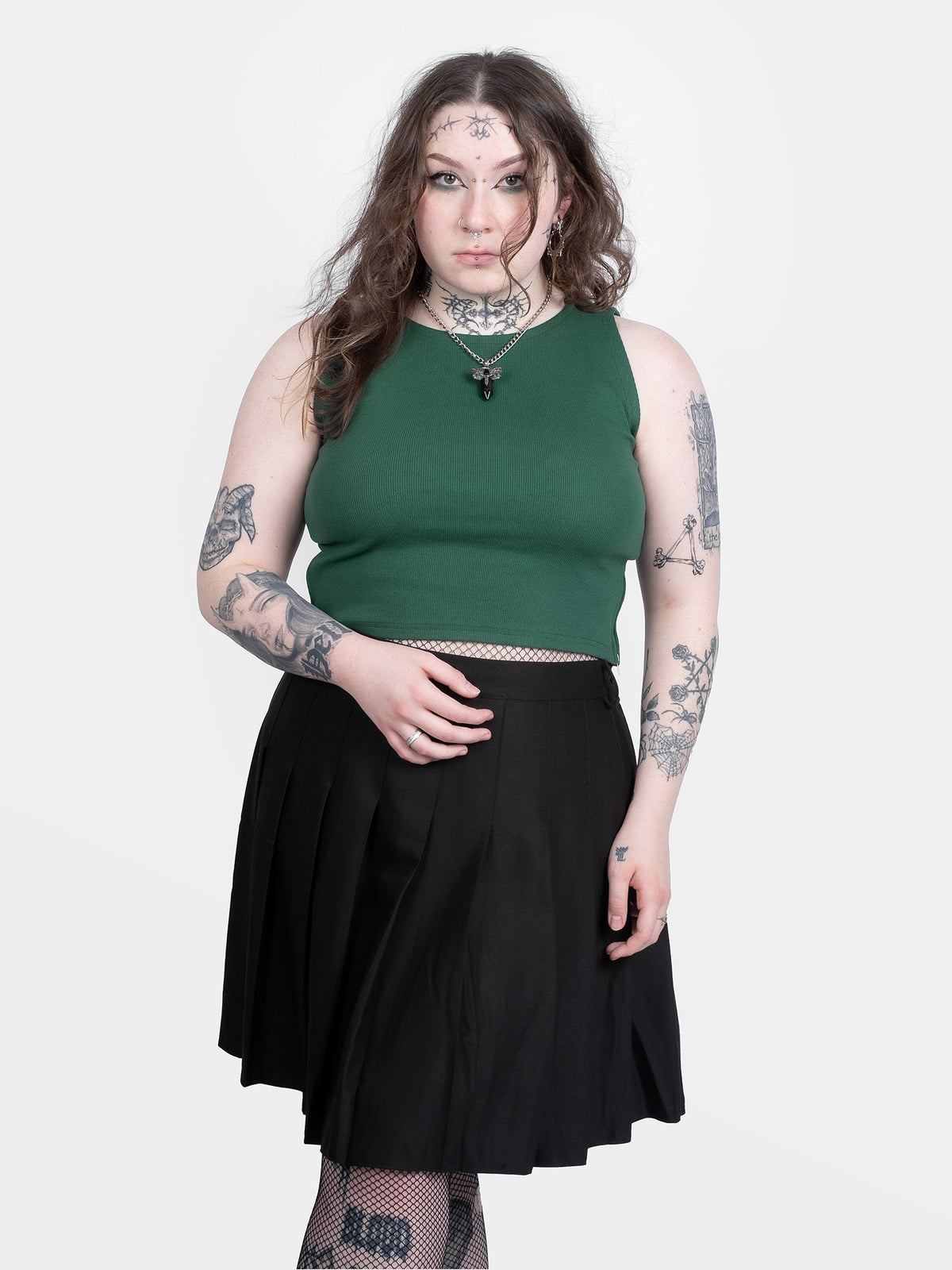 TALL Black tennis skirt with belt loops
