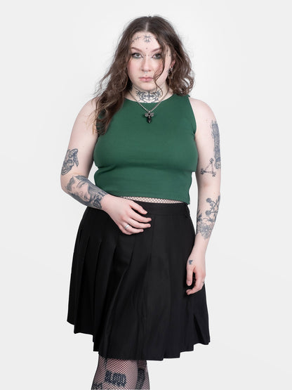 TALL Black tennis skirt with belt loops