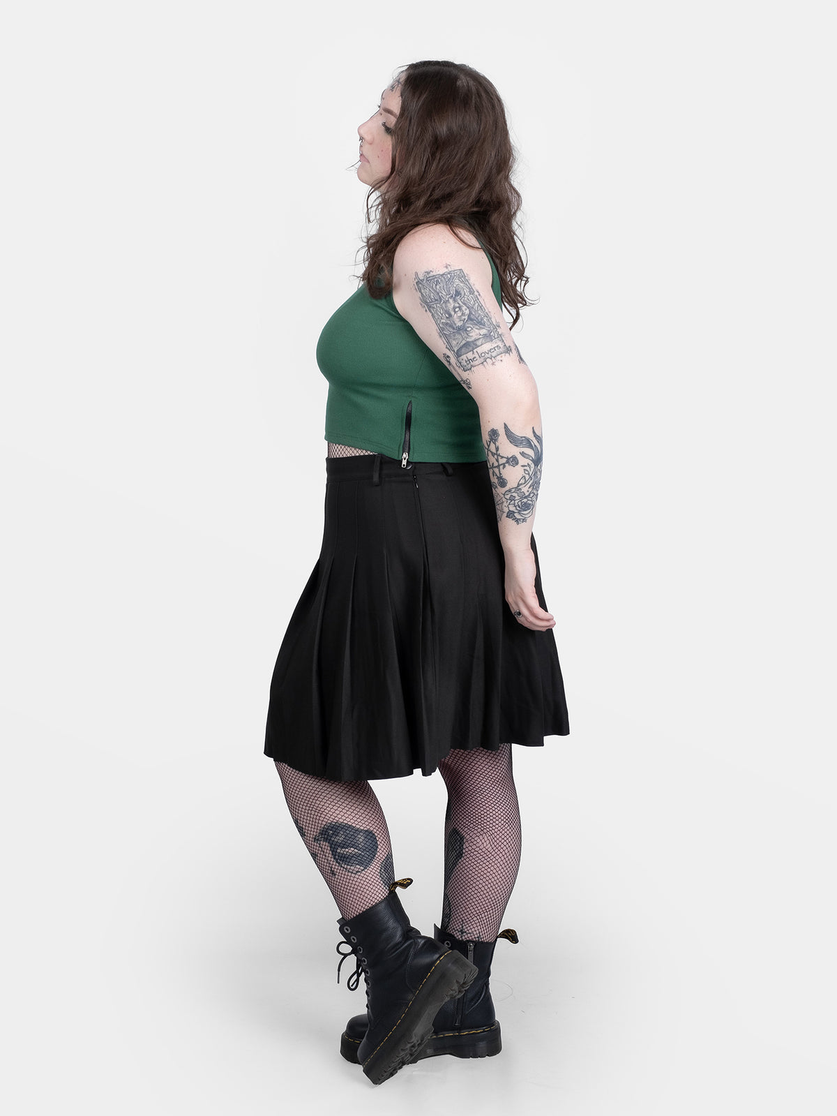 TALL Black tennis skirt with belt loops
