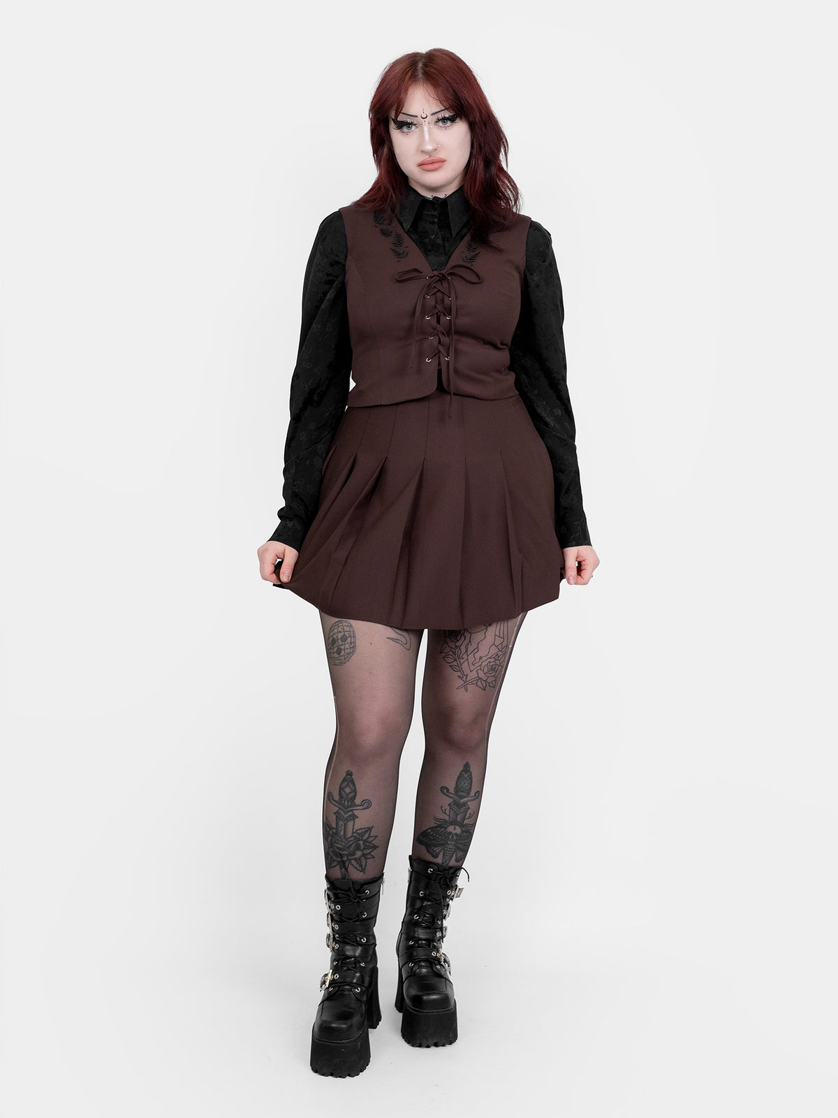 Brązowa tennis skirt