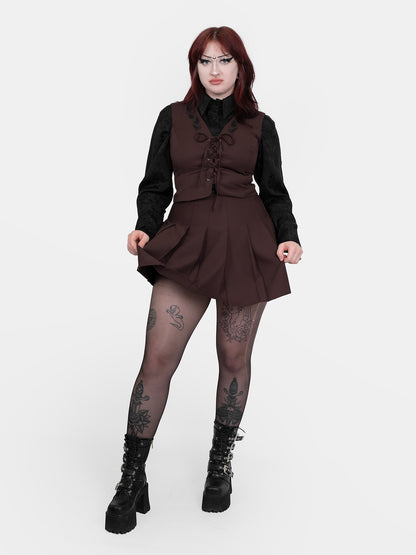 Brązowa tennis skirt
