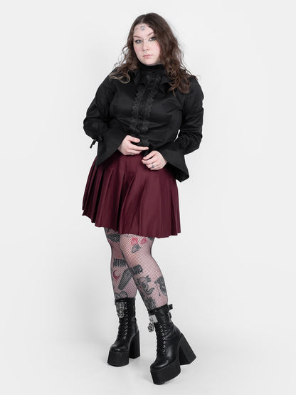 Burgundowa tennis skirt