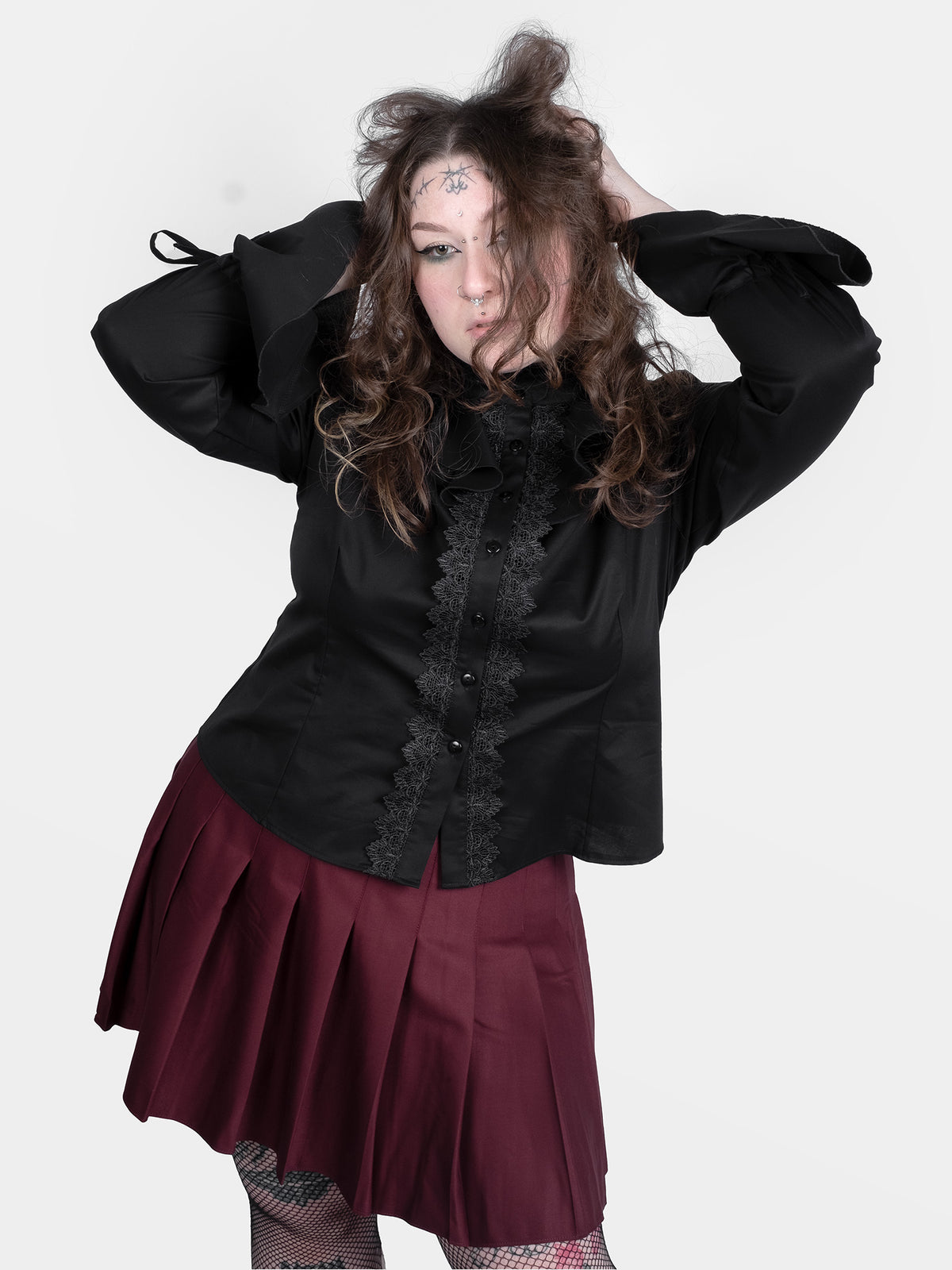 Burgundowa tennis skirt