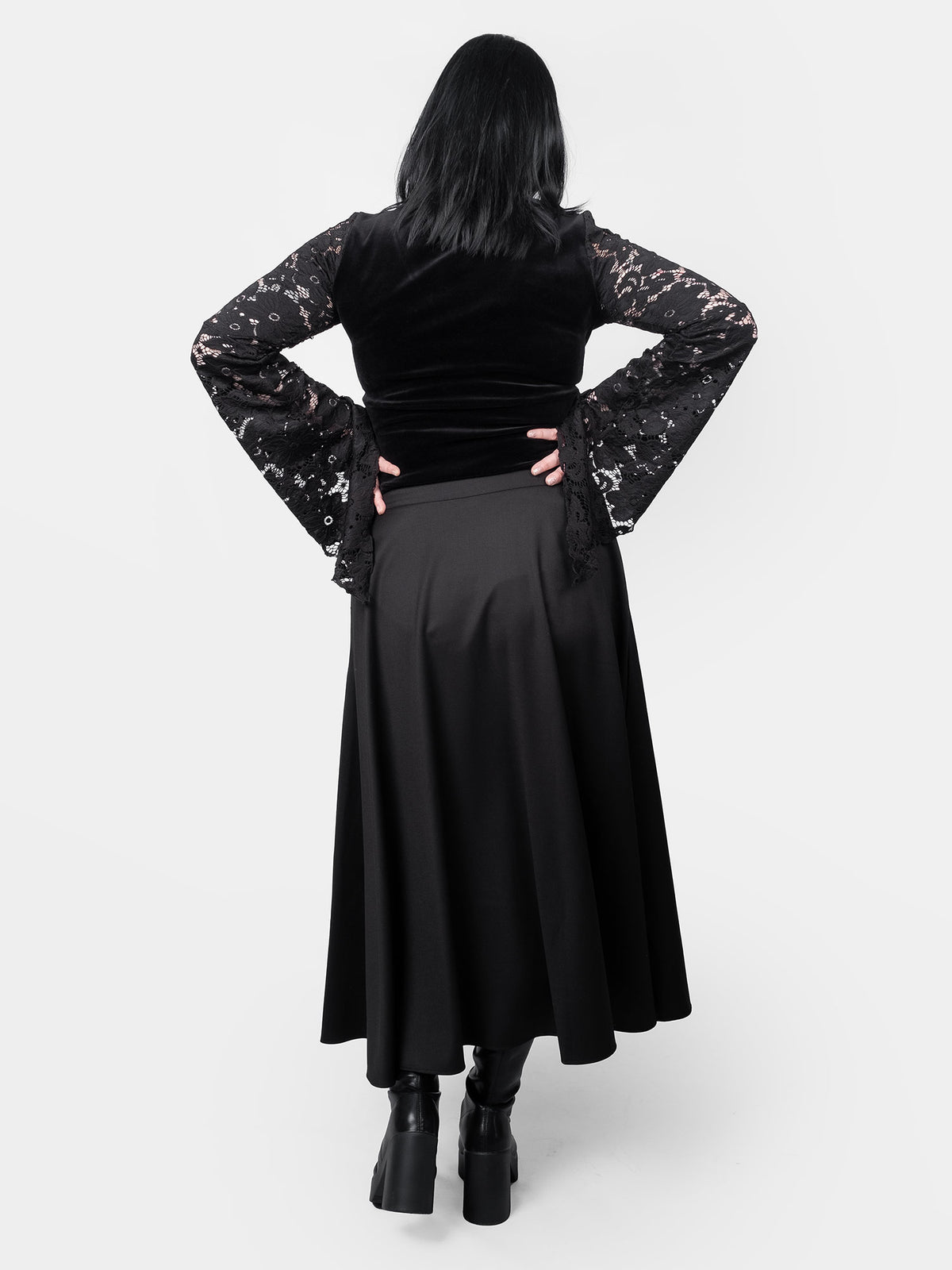 Beatrice Button Maxi Skirt