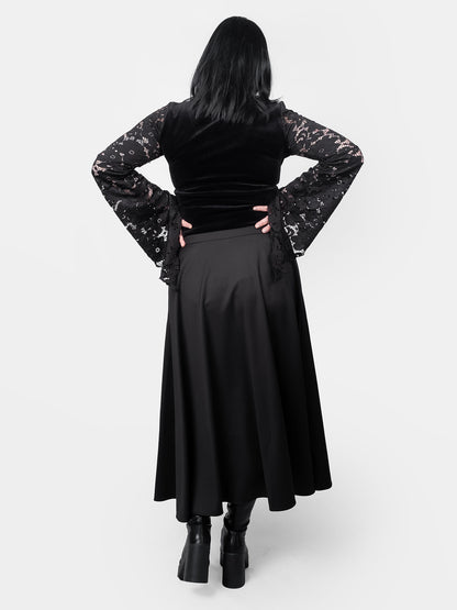 Beatrice Button Maxi Skirt