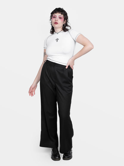 White top with Holy cross embroidery